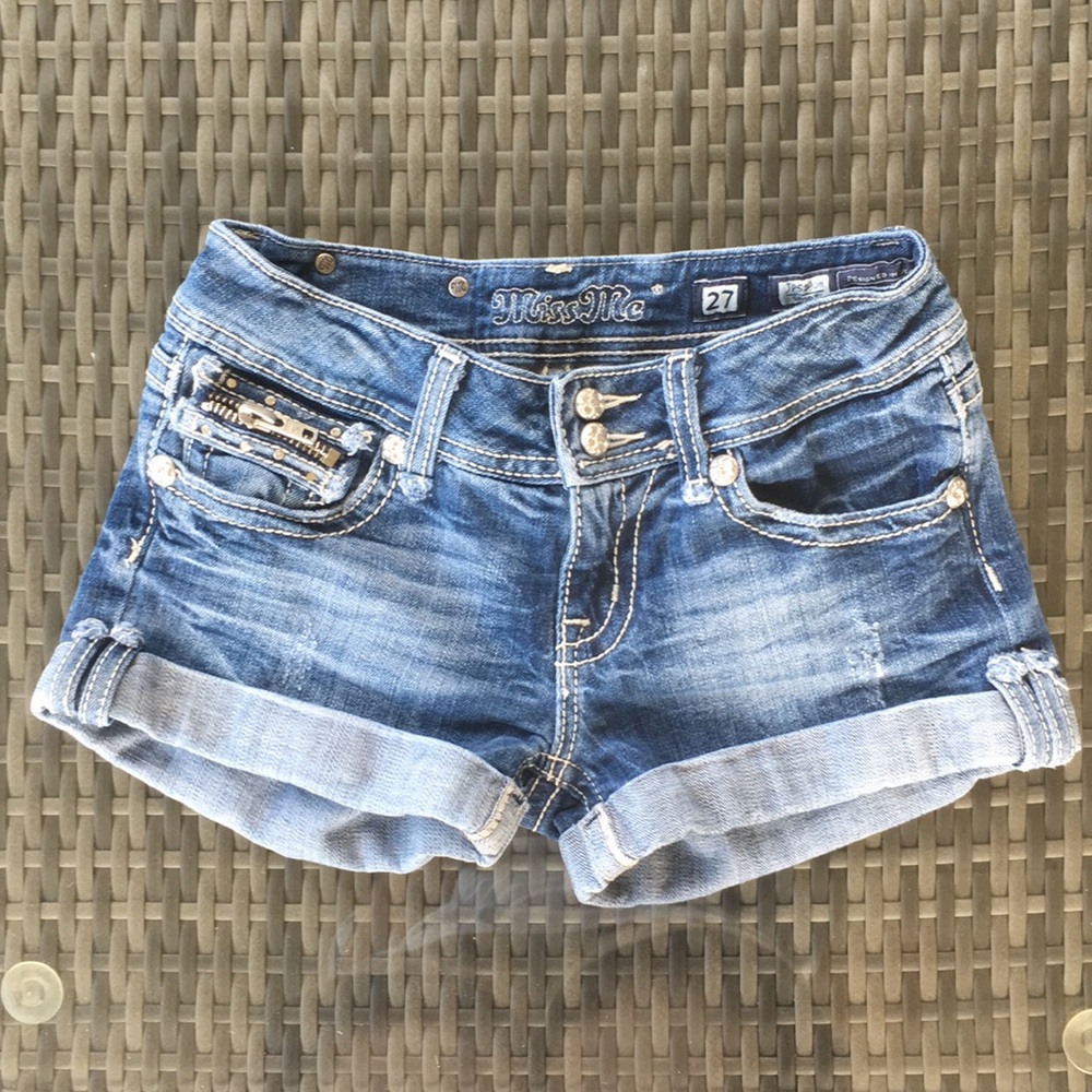 Miss me blue jean shorts